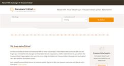 Desktop Screenshot of kreuzwortraetsel.de