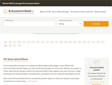 Tablet Screenshot of kreuzwortraetsel.de